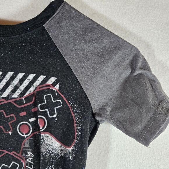 Wonder Nation Boys Black Gray Short Sleeve Pajamas Set Size Small 6/7 - Picture 2 of 10